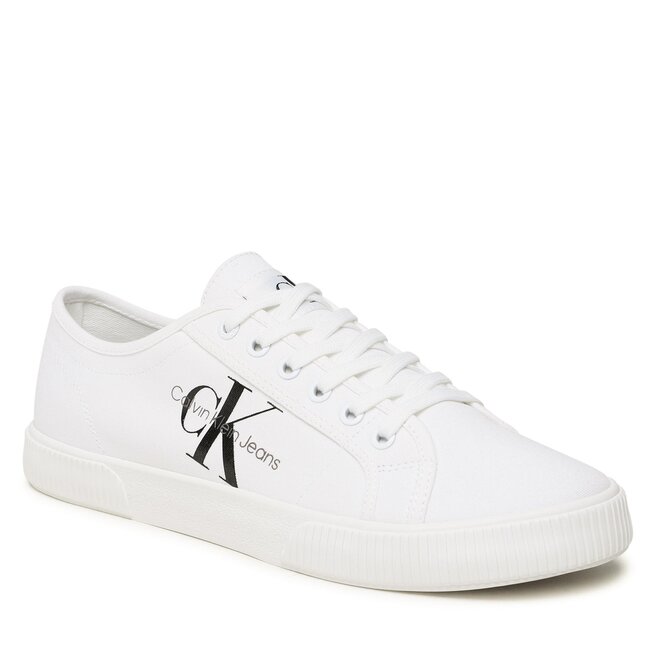 Πάνινα παπούτσια Calvin Klein Jeans Essential Vulcanized 1 YM0YM00306 White YBR