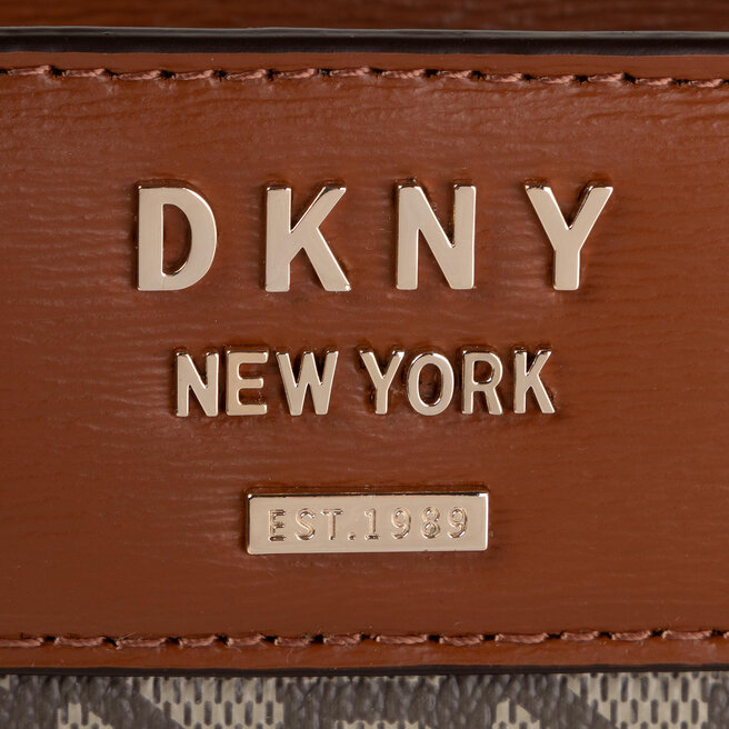 Handtasche DKNY Ava Satchel T&C Logo R93DJD67 Ecru/Crml 4EE eschuhe.de