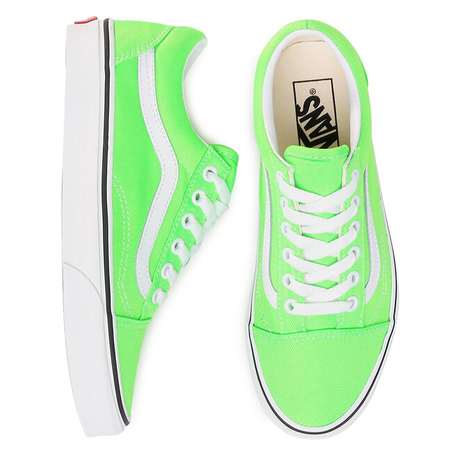 neon green vans old skool