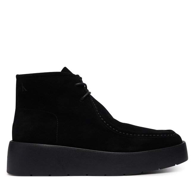 Trzewiki Calvin Klein Flatf Lace Up Apr Cut Boot HW0HW03273 Czarny