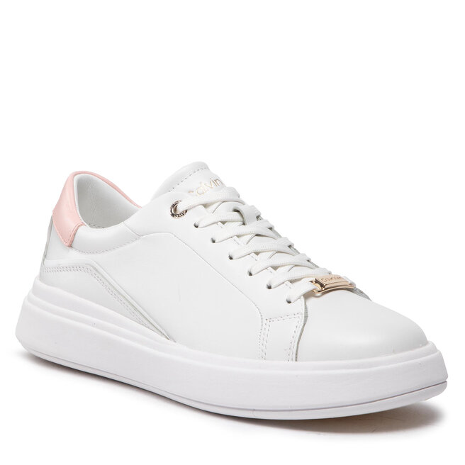 Sneakers Calvin Klein Gend Neut Lace Up Lth HW0HW00919 White/Pink 0K8 0K8 imagine noua gjx.ro