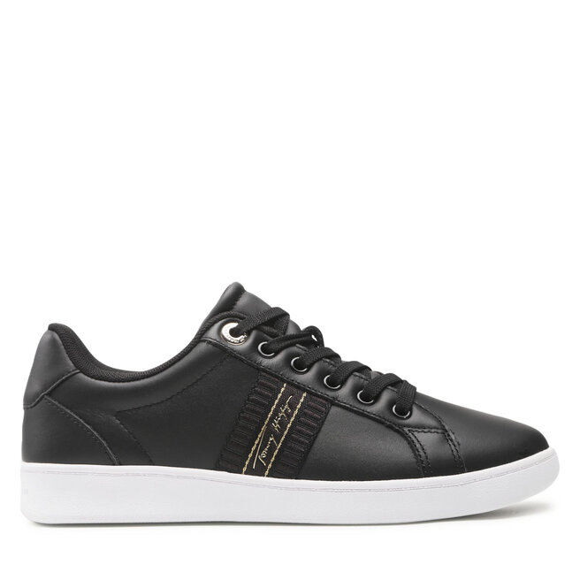 Tommy Hilfiger Sneakers Tommy Hilfiger Signature Webbing Court Sneaker FW0FW06803 Black BDS