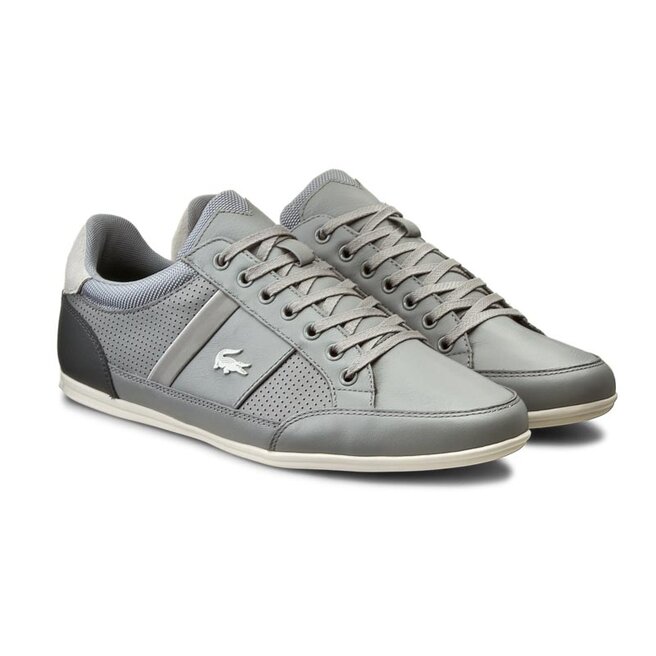 Lacoste chaymon on sale grey trainers