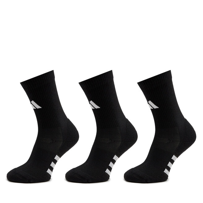 Σετ 3 ζευγάρια ψηλές κάλτσες unisex adidas Performance Cushioned IC9521 Μαύρο