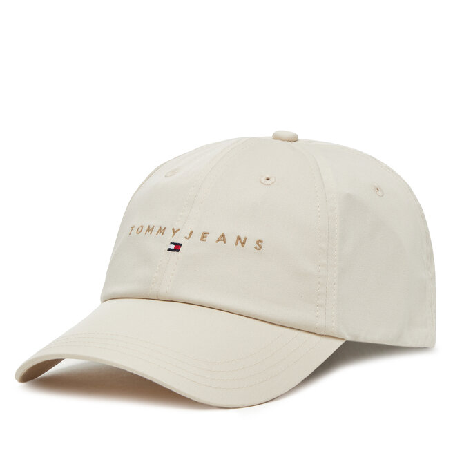 Czapka z daszkiem Tommy Jeans Linear Logo Cap - Beżowy