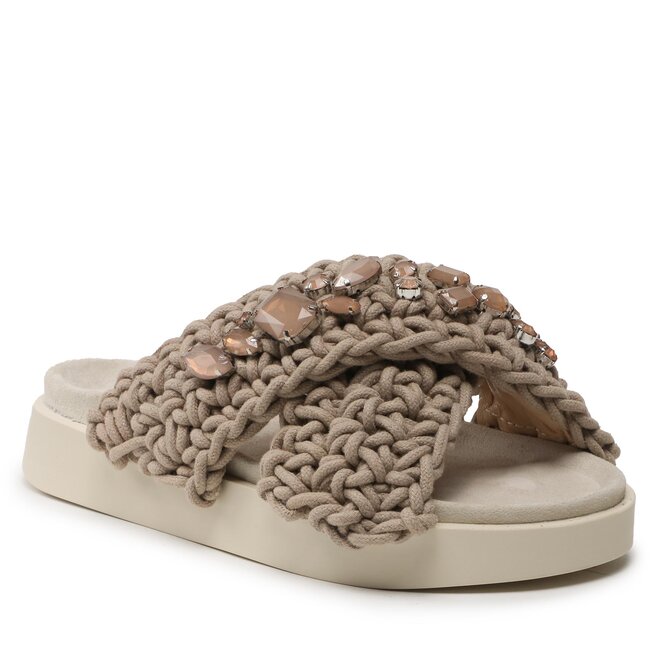 Șlapi Inuikii Woven Stones 70104-106 Taupe 70104-106 imagine noua gjx.ro