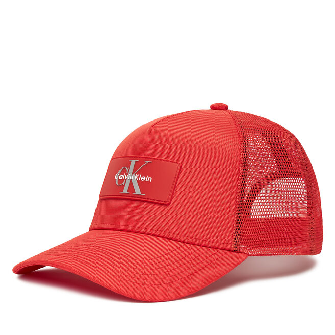 Czapka z daszkiem Calvin Klein Logo - Czerwony