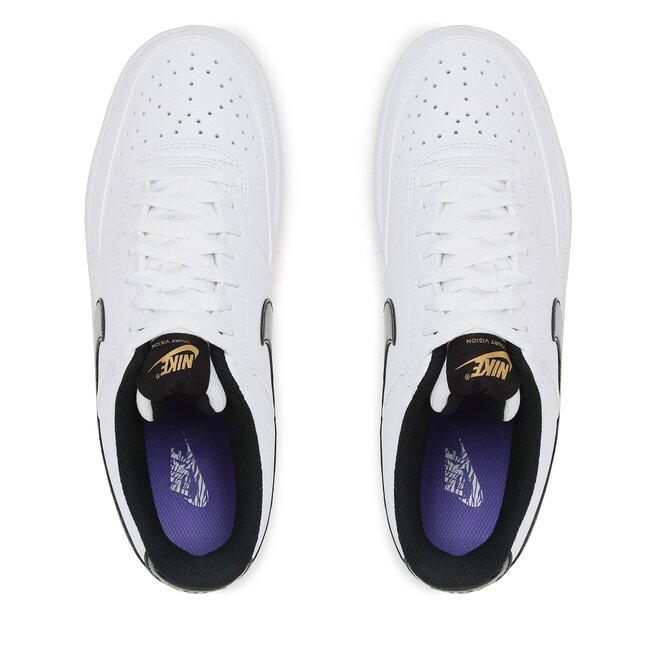 Nike Chaussures Nike Court Vision Lo DV1899 100 White/Black/Metallic Gold