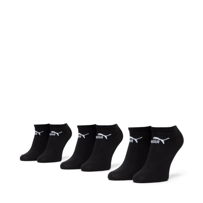 Zestaw 3 par niskich skarpet damskich Puma 90793201 r. - Czarny