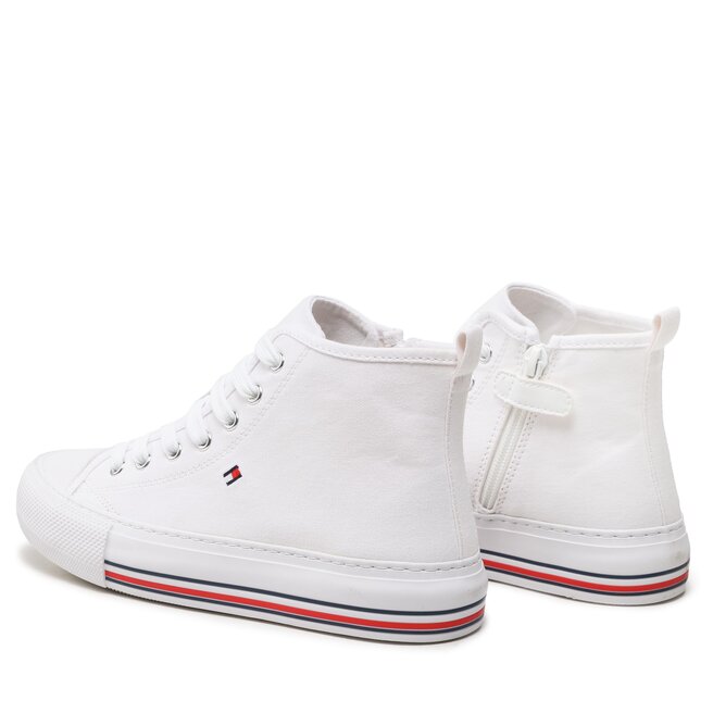 Tommy Hilfiger Plátenky Tommy Hilfiger High Top Lace-Up T3A9-32679-0890 S White 100