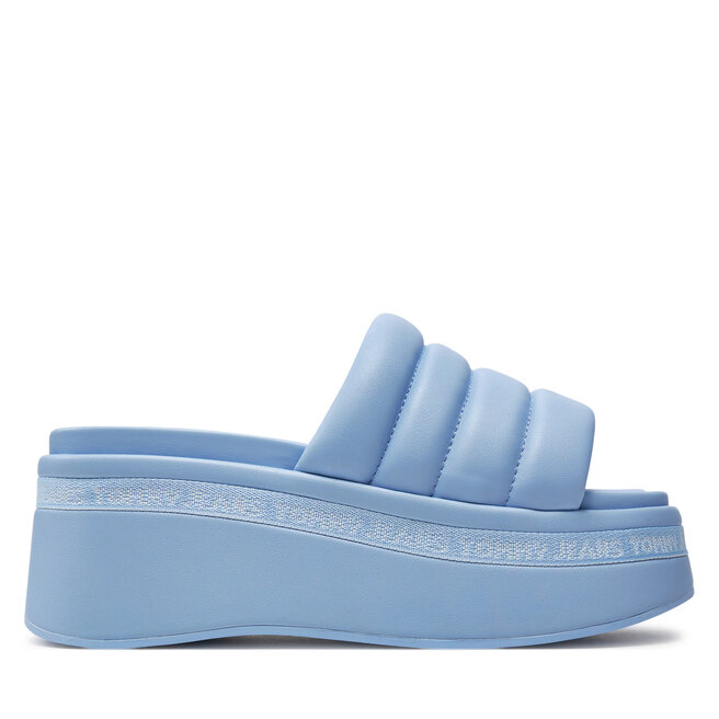 Klapki Tommy Jeans Tjw Wedge Sandal - Granatowy