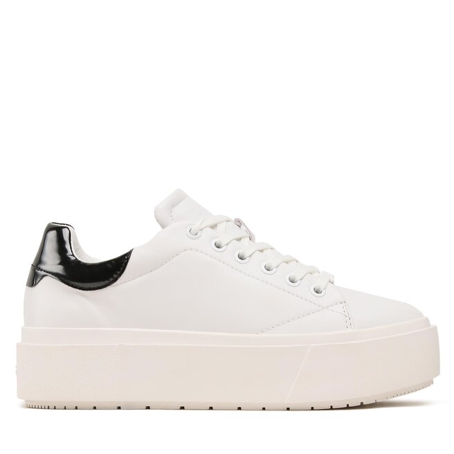 Calvin Klein Сникърси Calvin Klein Squared Flatform Cupsole Lace Up HW0HW01775 White/Black 0K8