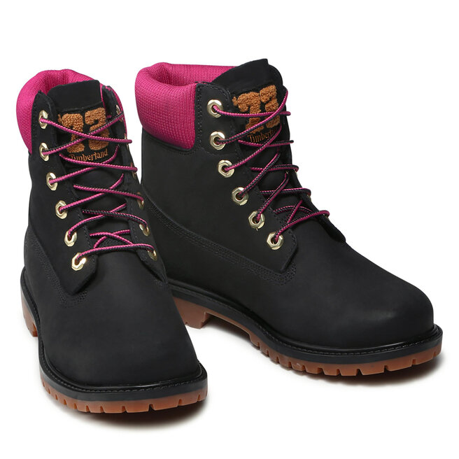 Timberland Trappers Timberland Heritage 6 In Waterproof Boot TB0A44KX0011 Black Nubuc/W Pink