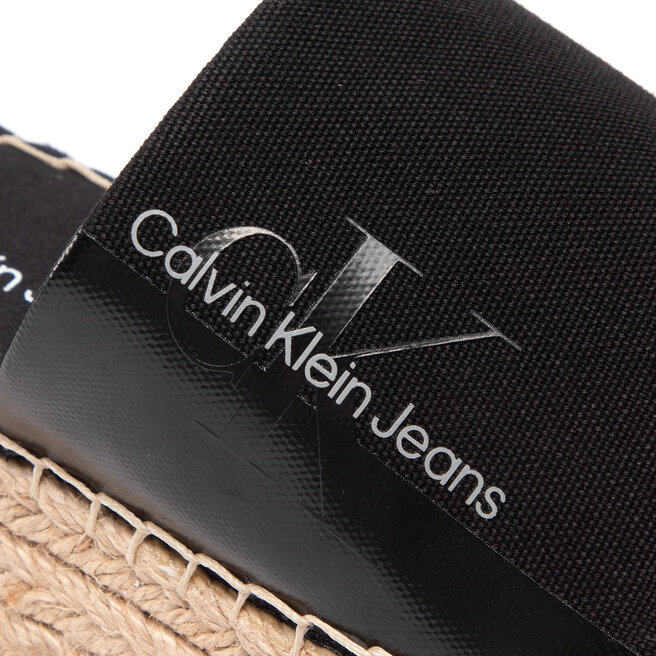Calvin Klein Jeans Εσπαντρίγιες Calvin Klein Jeans Sporty Wedge Sandal Monogram YW0YW00566 Black BDS