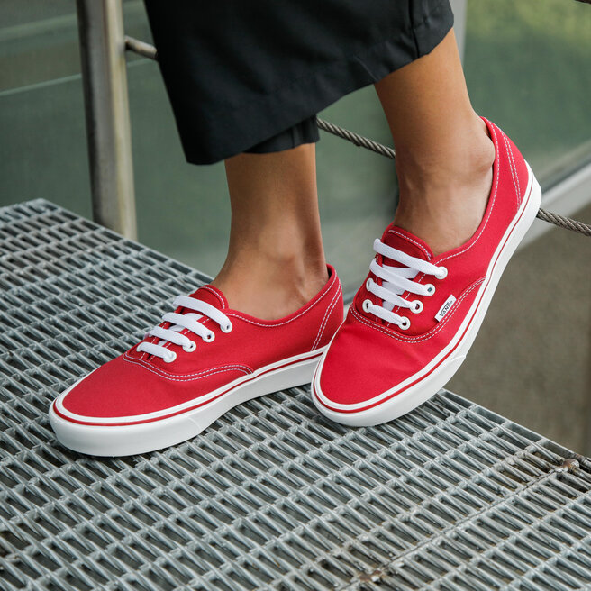 Vans discount authentic red