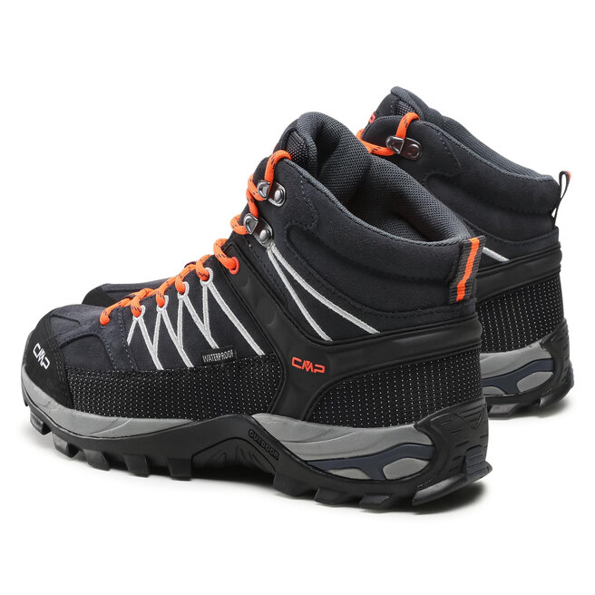 Παπούτσια πεζοπορίας CMP Rigel Mid Trekking Shoe Wp 3Q12947 Antracite/Flash  Orange 56UE