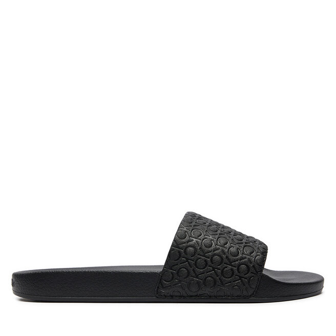 Klapki Calvin Klein Pool Slide Mono - Czarny