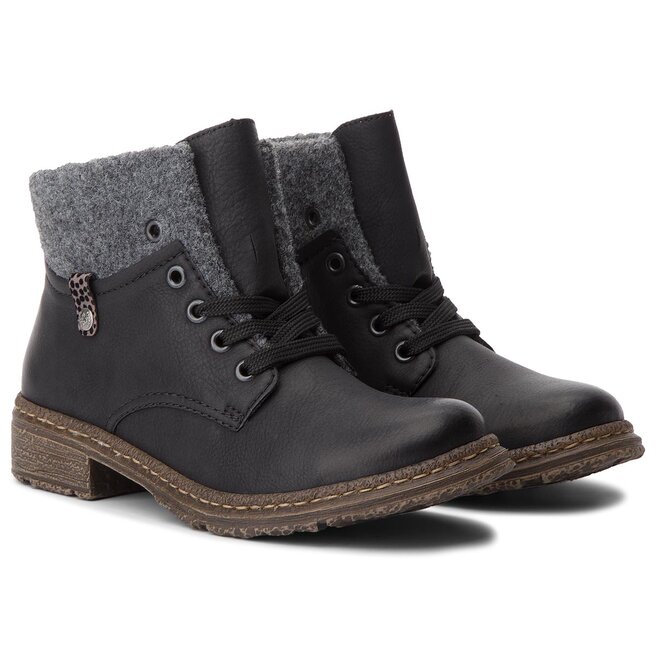 Rieker Outdoorová obuv Rieker 74234-00 Schwarz Kombi