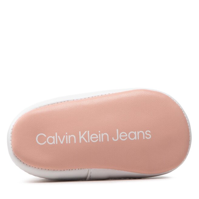 Calvin Klein Jeans Αθλητικά Calvin Klein Jeans Lace-Up/Velcro Shoe V0A4-80227-1433 White/Pink X134