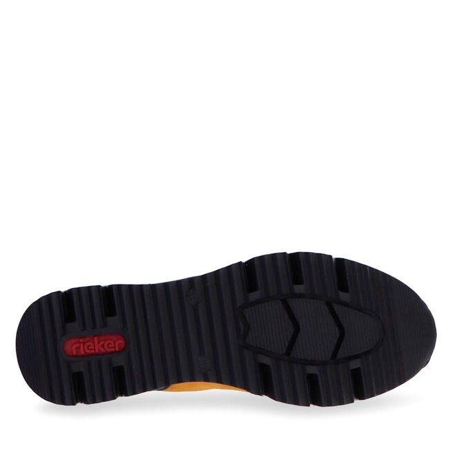 Rieker Polokozačky Rieker N6352-68 Schwarz / Honig / Schwarz / Gelb 68