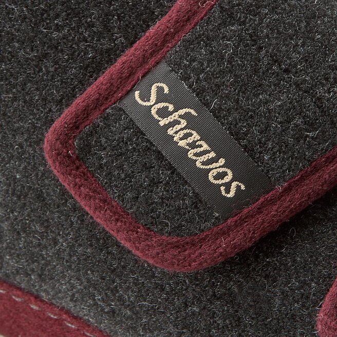 Schawos Hausschuhe Schawos 370016-9 Bordo/Anthrazit
