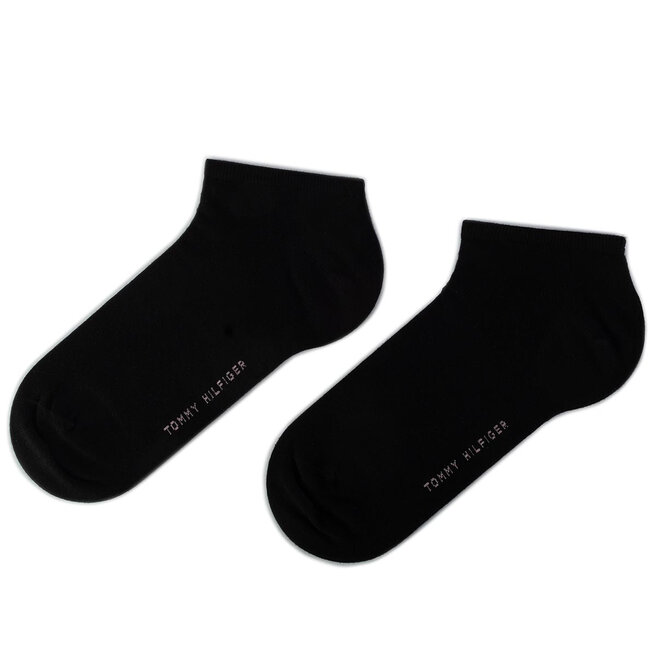 Tommy Hilfiger Sada 2 párů dámských nízkých ponožek Tommy Hilfiger 343024001 Black 200