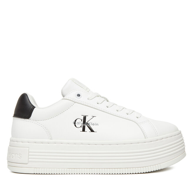 Sneakersy Calvin Klein Jeans Bold Flatf Low Lace Lth - Biały