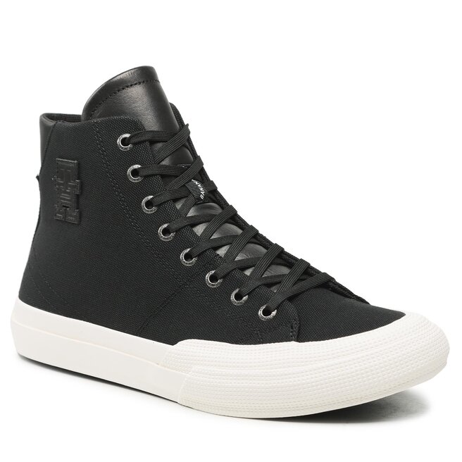 Sneakers Tommy Hilfiger Th Hi Vulc Premium Bananatex FM0FM04572 Black BDS Bananatex imagine noua