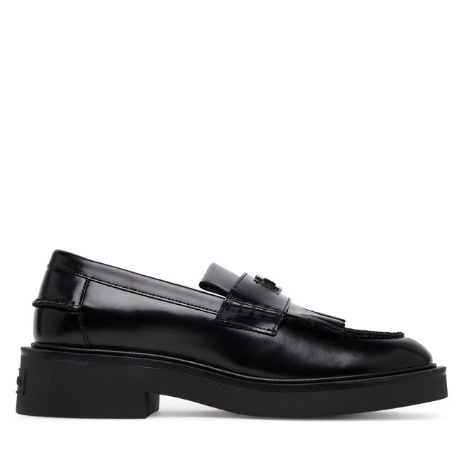 Loafersy Tommy Jeans Tjw Fringes Loafer - Czarny