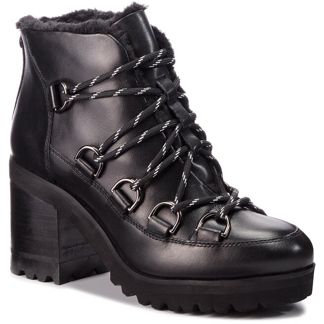 Botines Steve Zana Biker Boot Black Leather • Www.zapatos.es