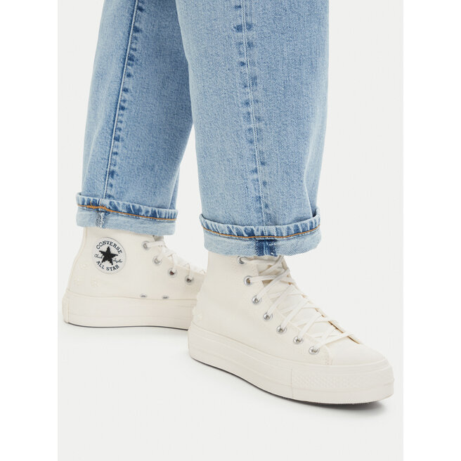 Trampki Converse Chuck Taylor All Star Lift Platform Beads A16107C Écru - kobiece