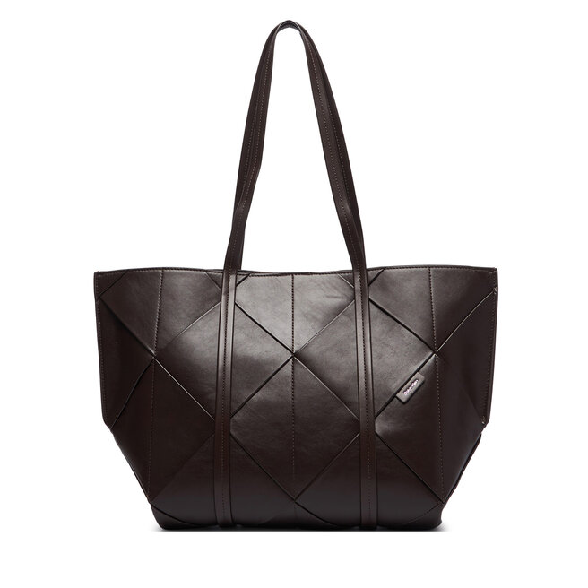Torebka Calvin Klein Woven Medium Carryall LV04F3548G Brązowy -