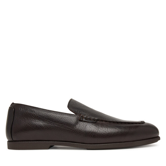 Lordsy Calvin Klein Low Prof Loafer Txt Lth HM0HM02175 Brązowy ciemny - męskie