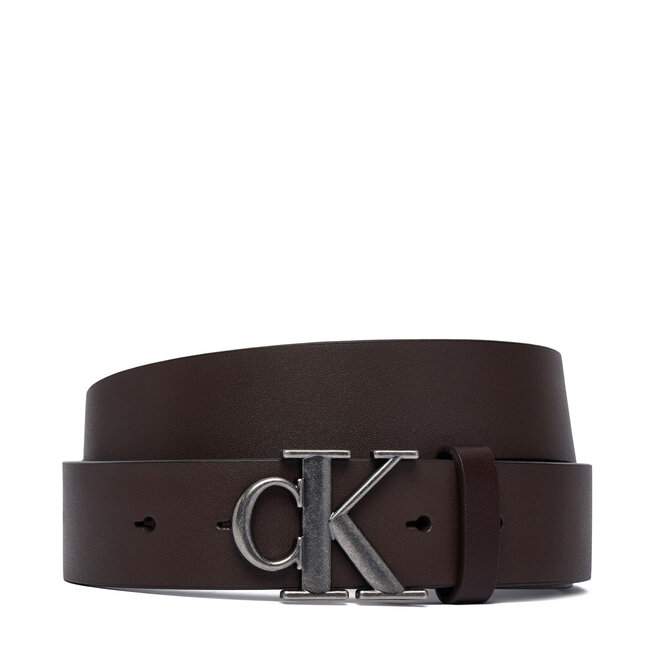 Pasek Calvin Klein Ck Buckle Smooth 35Mm LV04D7091G Brązowy ciemny -
