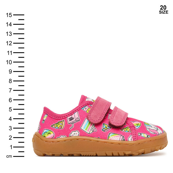 Kapcie Froddo Barefoot Canvas G1700440-10 M Różowy - dziewczęce