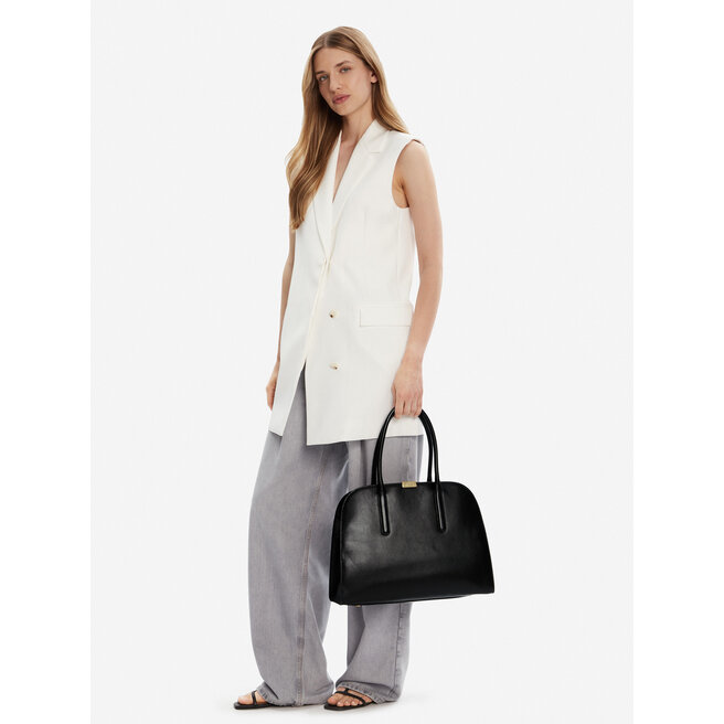 Torebka Tommy Hilfiger Iconic Leather Tote AW0AW18206 Czarny -