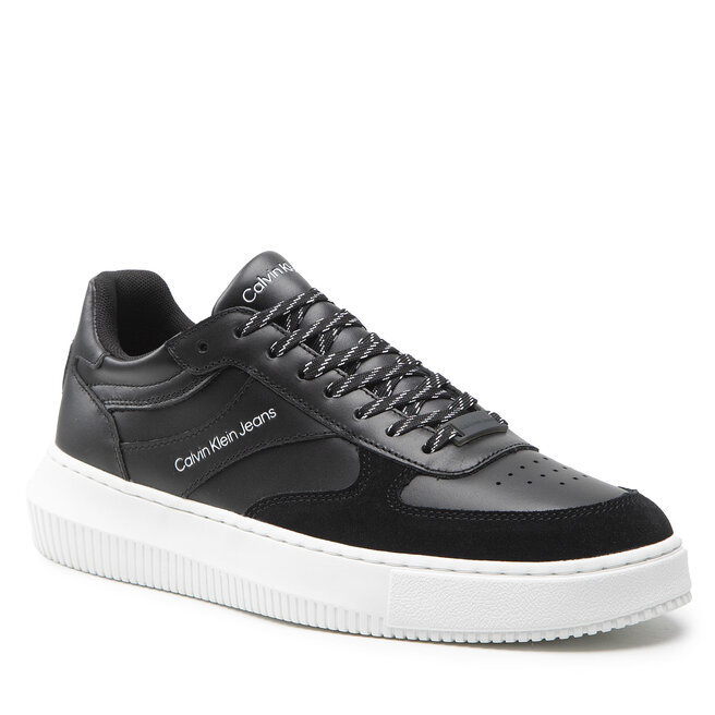 Sneakers Calvin Klein Low Top Lace Up Unlined YM0YM00554 Black/White 0GK 0GK imagine noua gjx.ro