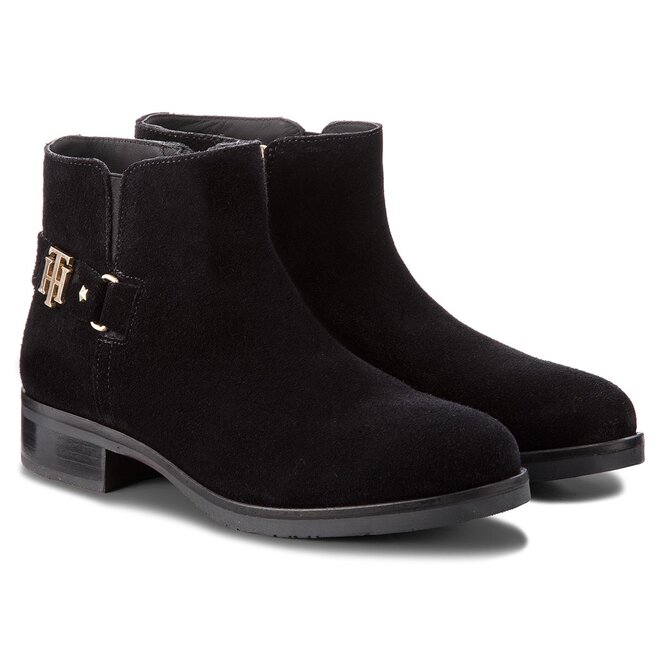 Tommy hilfiger th buckle suede hot sale bootie