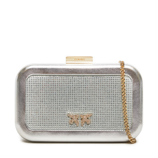 Torebka Pinko Greta Box AI 24-25 PLTT 103515 - Srebrny