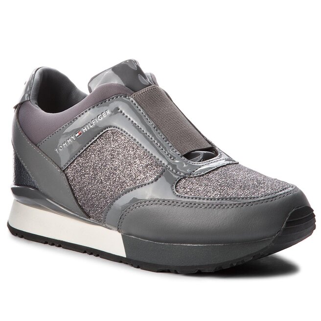 Sneakers Tommy Hilfiger Elastic Wedge Sneaker FW0FW03553 Steel