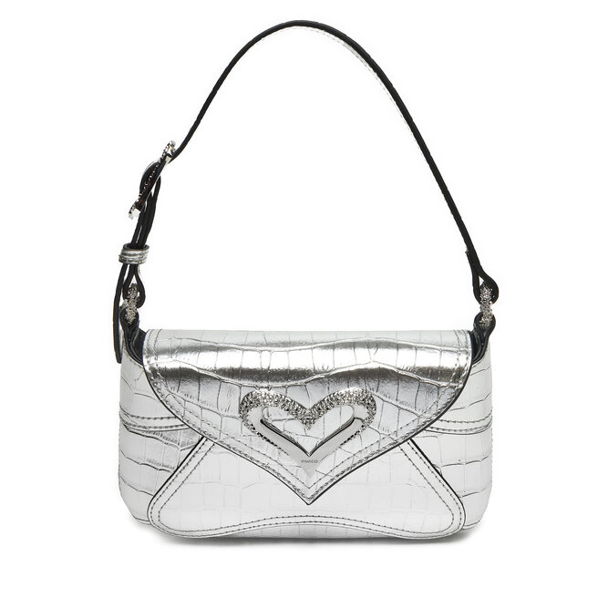Torebka PINKO 520 Shoulder Baby Fl AI 24-25 PLTT 103764 - Srebrny