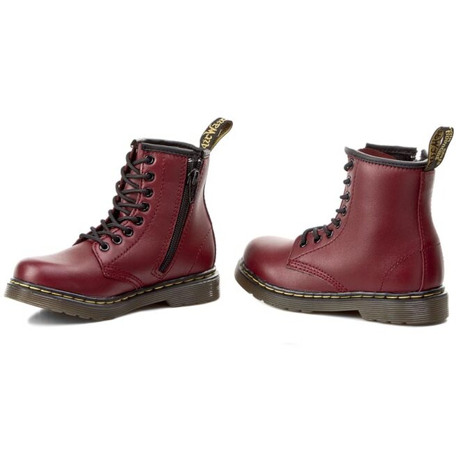 Kozaki Dr. Martens Delaney 15382601 Cherry Red Softy T eobuwie