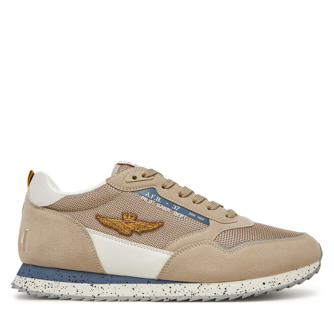 Sneakersy Aeronautica Militare - Beżowy
