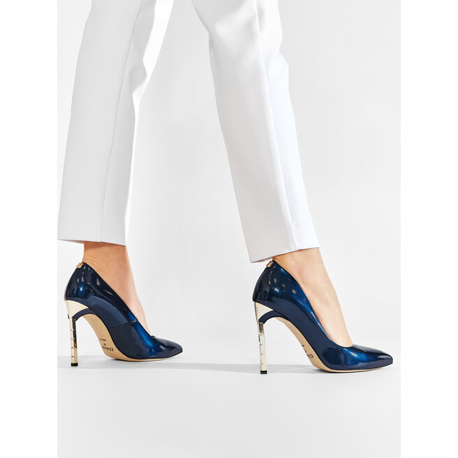 R.Polański High Heels R.Polański 0808 Granatowy Lakier