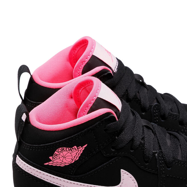 Scarpe Nike Jordan 1 Mid (Ps) 640737 066 Black/Pink Foam/Digital 