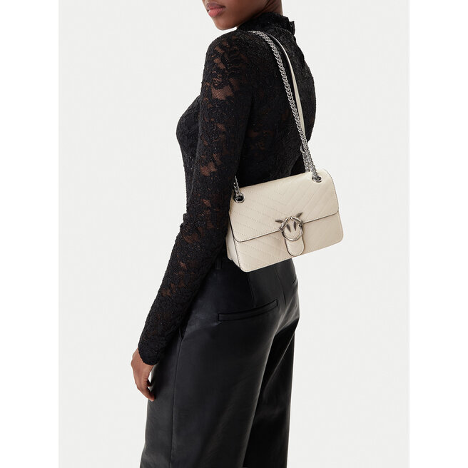 Torebka PINKO Love One Light Mini Al 25-26 PLTT 106173 A2JC Écru -