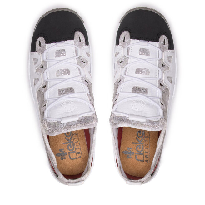 Rieker Polobotky Rieker L0539-80 Weiss Kombi
