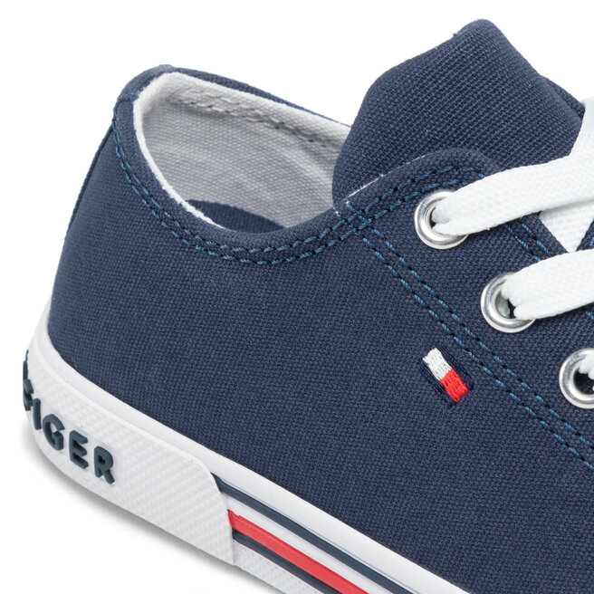 Tommy Hilfiger Teniși Tommy Hilfiger Low Cut Lace-Up Sneaker T3X4-30692-0890 M Blue 800