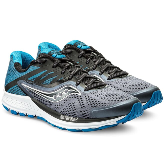 Scarpe Saucony Ride 10 S20373 8 Gry Blk Blu escarpe