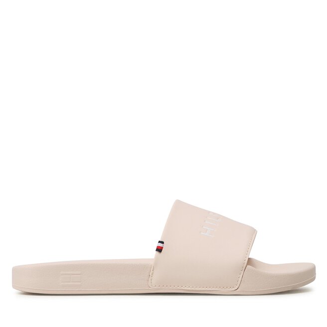 Tommy Hilfiger Șlapi Tommy Hilfiger Feminne Seasonal Slide FW0FW07257 Sugarcane AA8